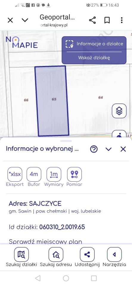 Działka budowlana Sajczyce. Zdjęcie 2