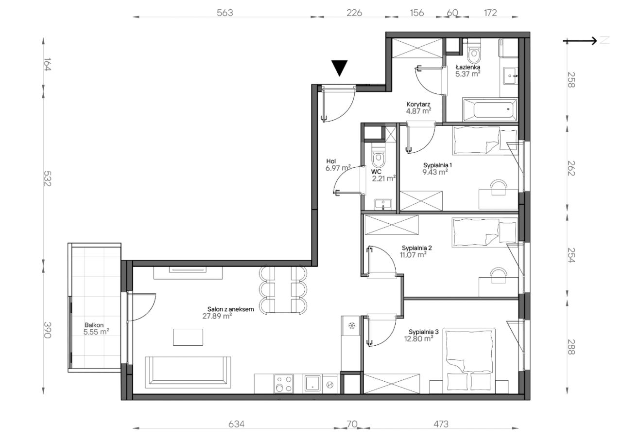 Mieszkanie 4-pokojowe Warszawa Praga-Południe, ul. Podskarbińska. Zdjęcie 7