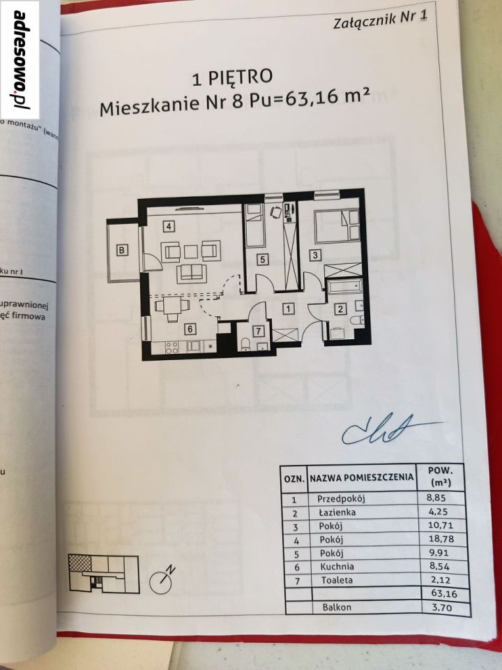 Mieszkanie 3-pokojowe Łuków, ul. ks. Stanisława Brzóski. Zdjęcie 12