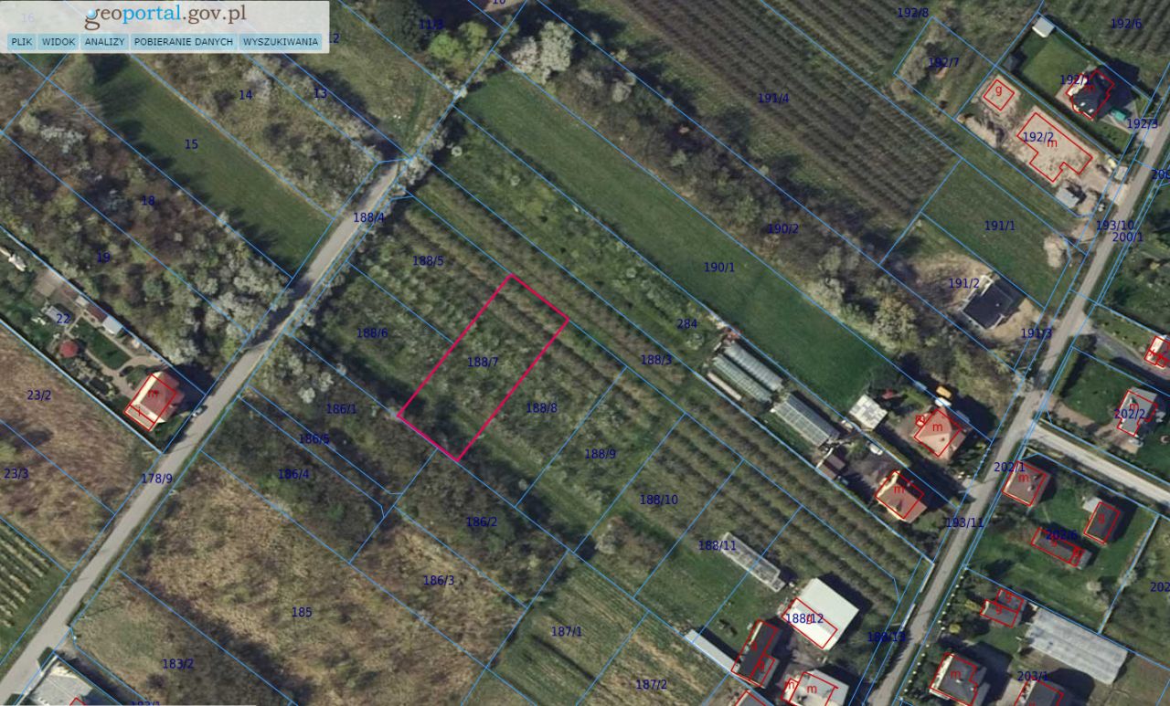 Działka budowlana Głowno, ul. Wiśniowa