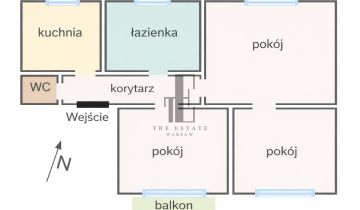 Mieszkanie 3-pokojowe Warszawa Mokotów, ul. Czerniakowska