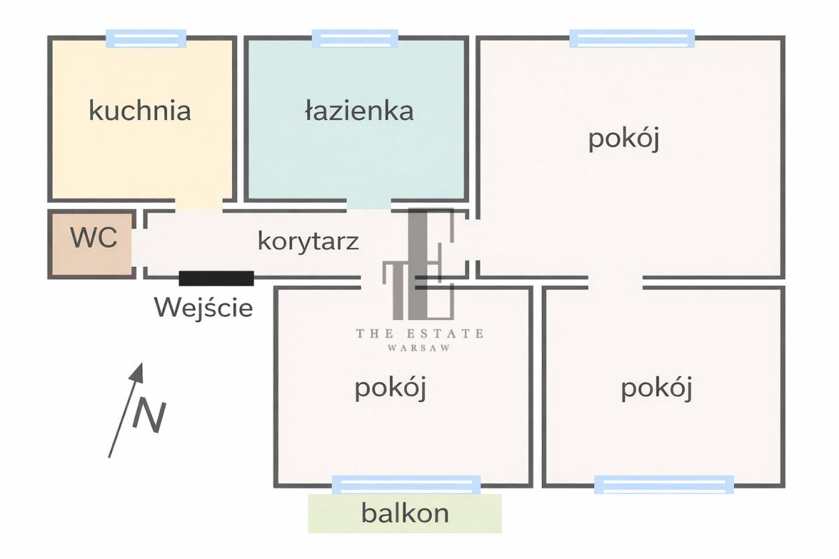 Mieszkanie 3-pokojowe Warszawa Mokotów, ul. Czerniakowska. Zdjęcie 2