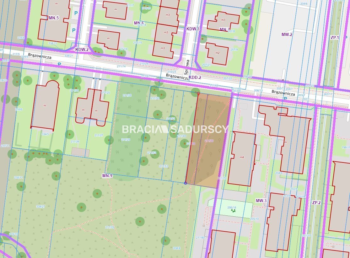 Działka budowlana Kraków Krowodrza, ul. Brązownicza. Zdjęcie 3
