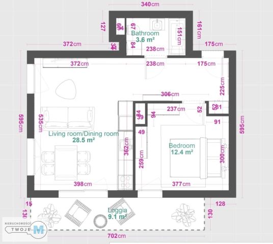 Mieszkanie 2-pokojowe Kielce Centrum. Zdjęcie 9