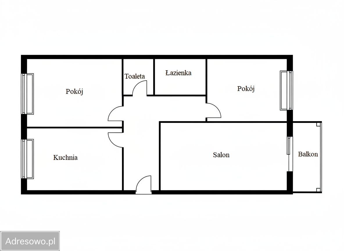 Mieszkanie 3-pokojowe Żagań, ul. Kochanowskiego. Zdjęcie 4