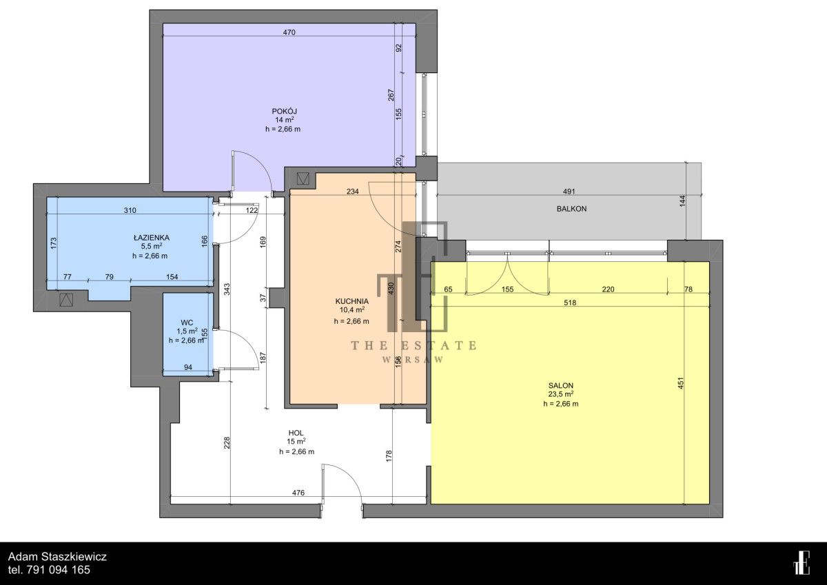 Mieszkanie 2-pokojowe Warszawa Mokotów, ul. Bobrowiecka. Zdjęcie 16