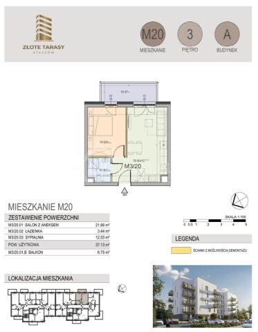 Mieszkanie 2-pokojowe Staszów, ul. gen. Mariana Langiewicza. Zdjęcie 4