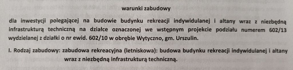 Działka rekreacyjna Wytyczno. Zdjęcie 2