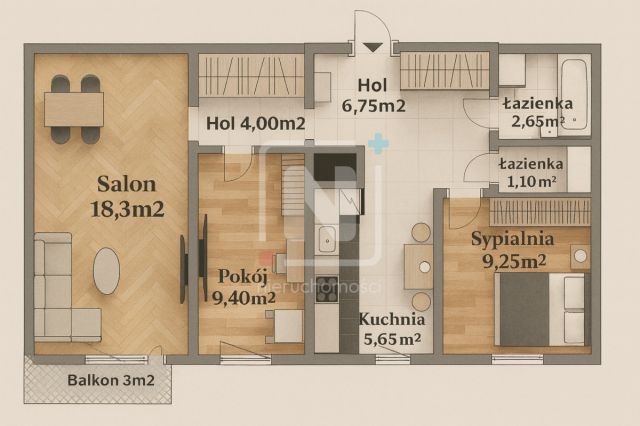 Mieszkanie 3-pokojowe Warszawa Mokotów, al. Wilanowska. Zdjęcie 19