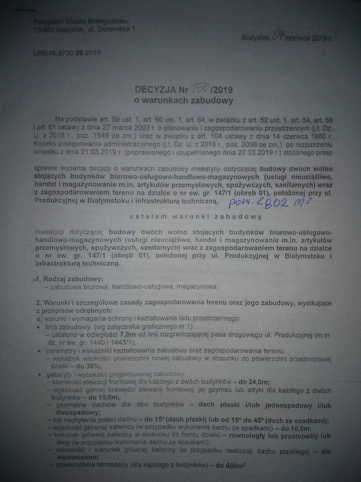 Działka inwestycyjna Białystok Dziesięciny, ul. Produkcyjna. Zdjęcie 3