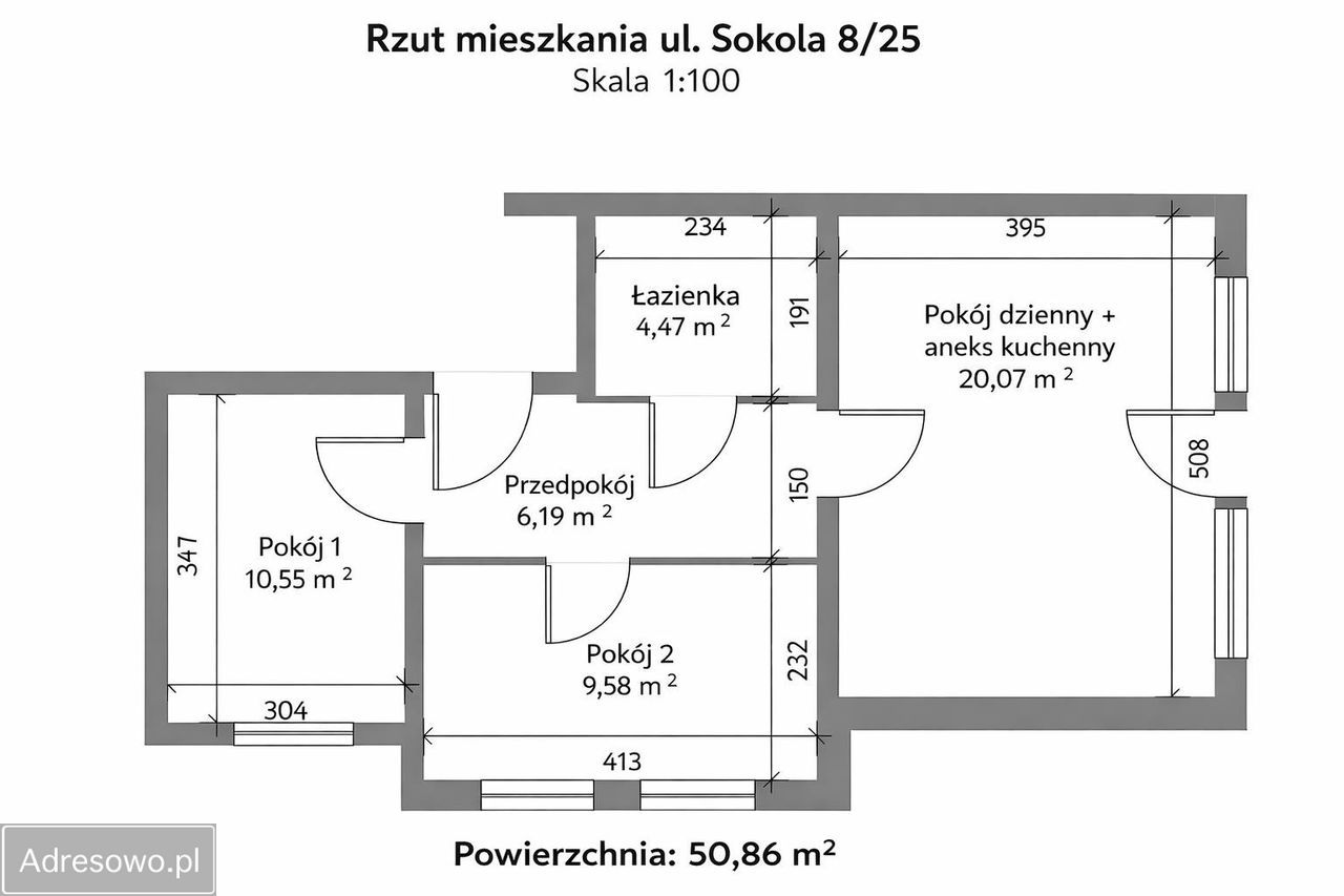 Mieszkanie 3-pokojowe Olsztyn Gutkowo, ul. Sokola. Zdjęcie 13
