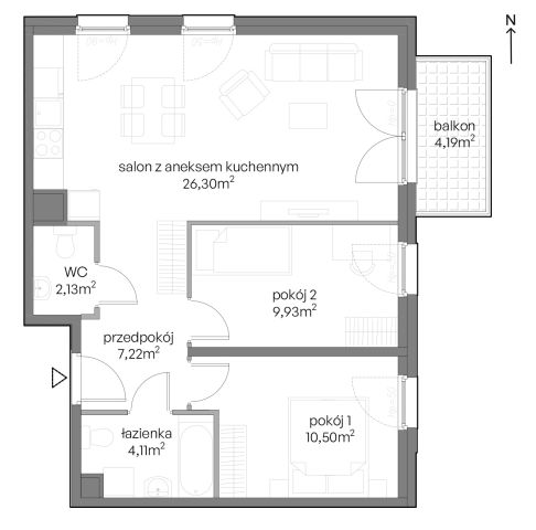 Mieszkanie 3-pokojowe Gdańsk Ujeścisko, ul. Niepołomicka. Zdjęcie 8