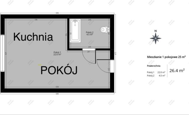 Mieszkanie 1-pokojowe Gdynia Wzgórze Świętego Maksymiliana. Zdjęcie 1