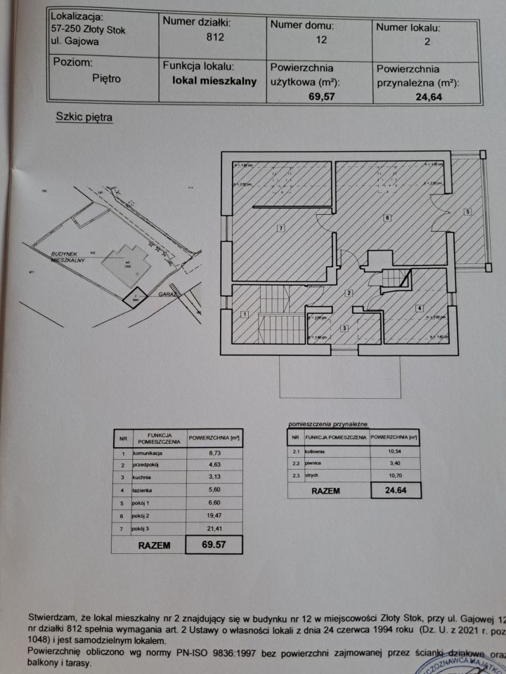 Mieszkanie 3-pokojowe Złoty Stok, ul. Gajowa. Zdjęcie 3