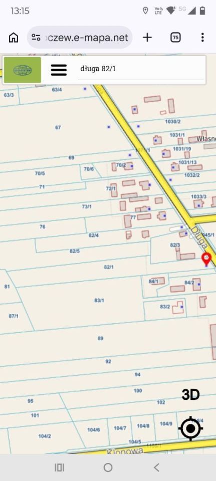 Działka rolno-budowlana Kłoczew Własność, ul. Długa. Zdjęcie 1