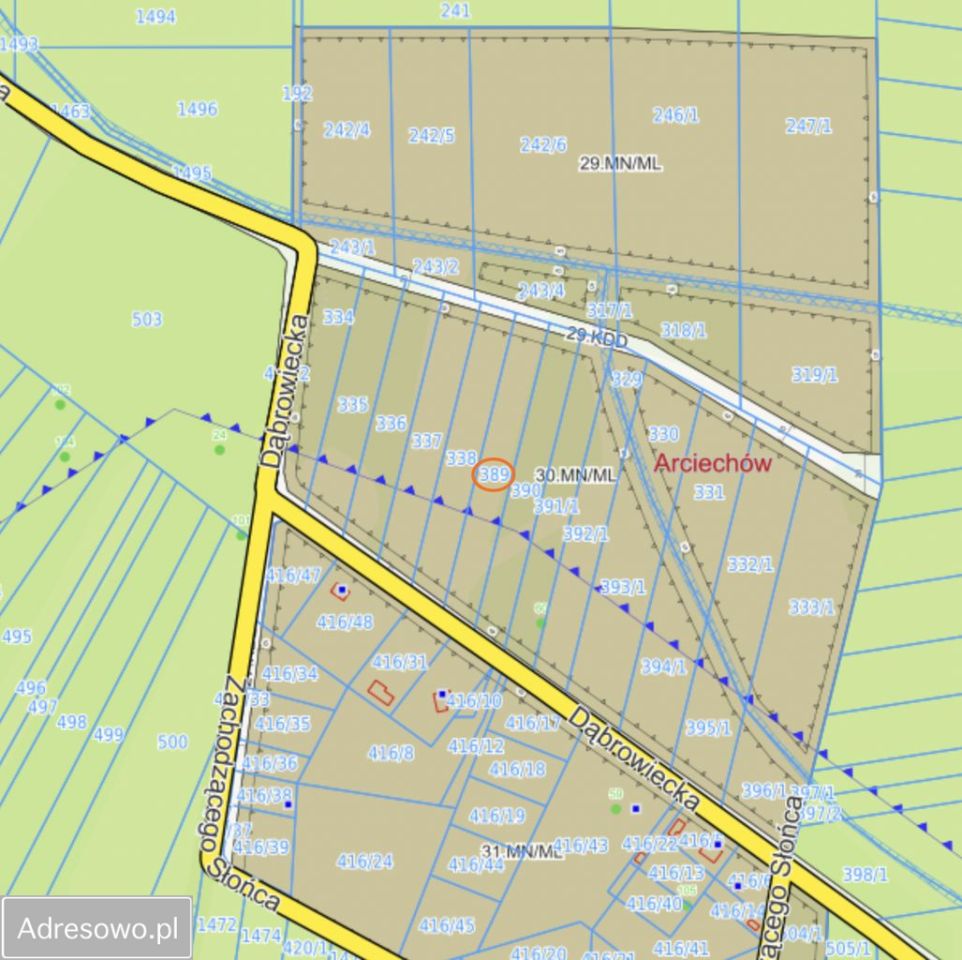 Działka budowlana Arciechów, ul. Dąbrowiecka. Zdjęcie 4