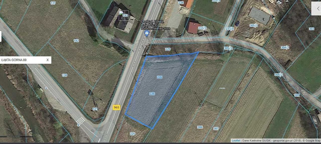 Działka budowlana Łąkta Górna