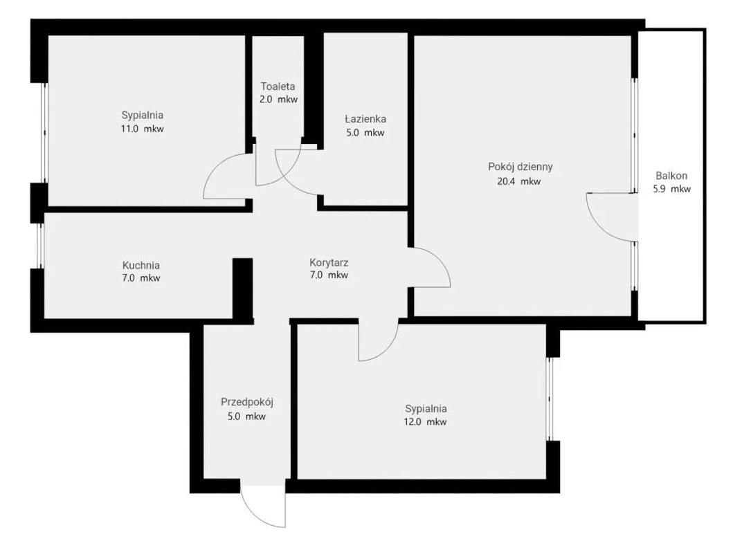 Mieszkanie 3-pokojowe Warszawa Ursynów, ul. Edwarda Warchałowskiego