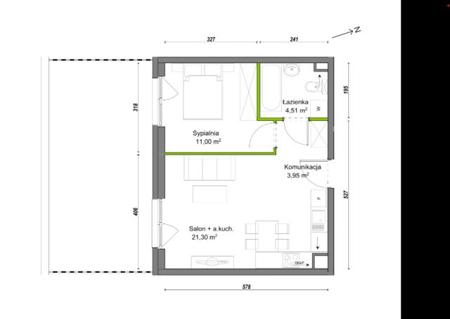 Mieszkanie 2-pokojowe Wrocław Ołtaszyn, ul. Orawska. Zdjęcie 8