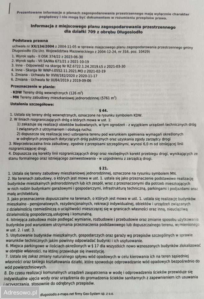 Działka budowlana Długosiodło Czwórki, ul. Czwórki. Zdjęcie 3