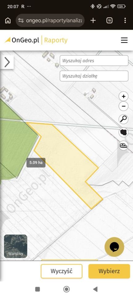 Działka rolna Ossówka. Zdjęcie 4