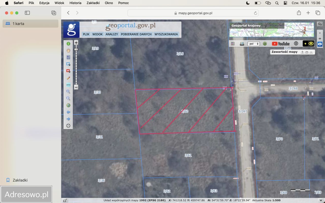 Działka budowlana Łężyce