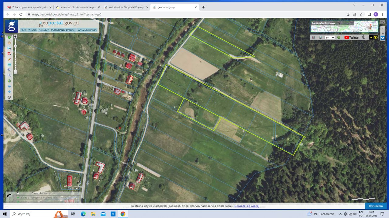 Działka budowlana Zahoczewie Podskała. Zdjęcie 7