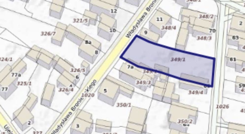 Działka budowlana Dąbrowa Górnicza Ujejsce, ul. Władysława Broniewskiego