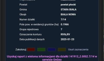 Działka budowlana Nowa Biała