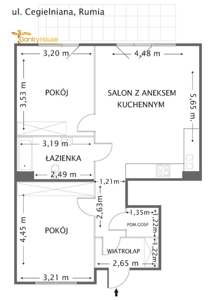 Mieszkanie 3-pokojowe Rumia, ul. Cegielniana. Zdjęcie 20