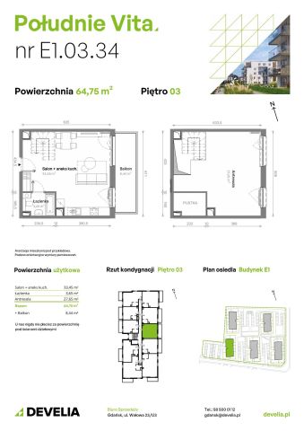 Mieszkanie 3-pokojowe Gdańsk Orunia Górna, ul. Kazimierza Wielkiego. Zdjęcie 7