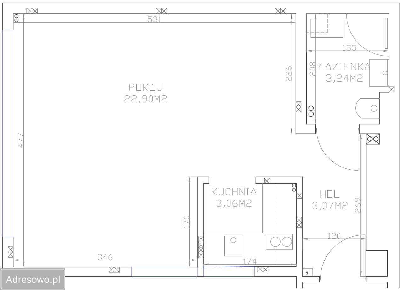 Mieszkanie 1-pokojowe Warszawa Żoliborz, ul. Potocka. Zdjęcie 12