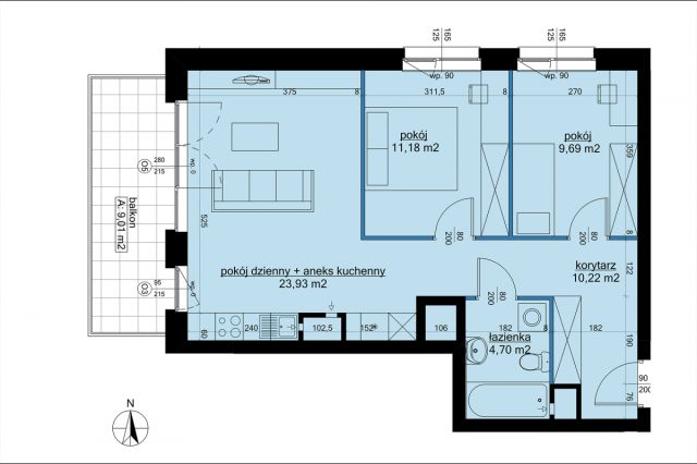 Mieszkanie 3-pokojowe Poznań Winogrady. Zdjęcie 15
