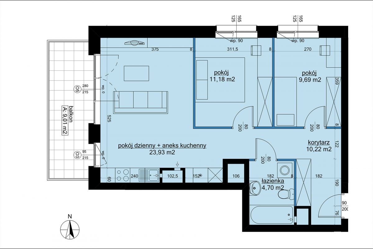 Mieszkanie 3-pokojowe Poznań Winogrady. Zdjęcie 15