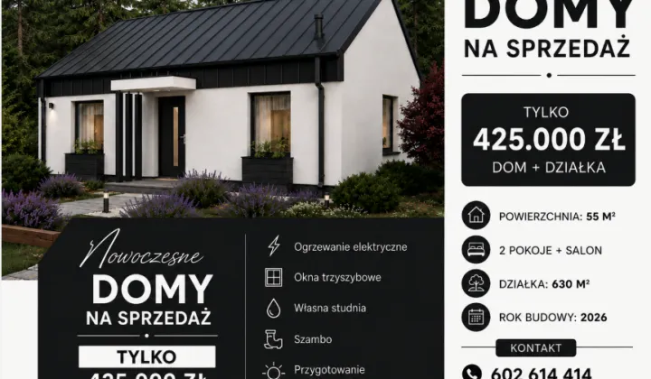 dom wolnostojący, 3 pokoje Skorosze, skorosze