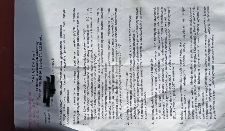 Działka budowlana Lutogniew, ul. Polna