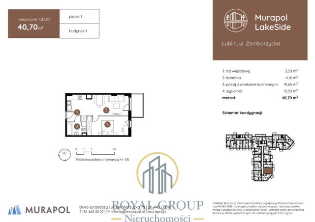 Mieszkanie 2-pokojowe Lublin Dziesiąta, ul. Zemborzycka. Zdjęcie 2