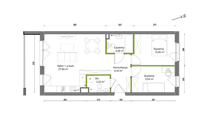 Mieszkanie 3-pokojowe Wrocław Ołtaszyn, ul. Orawska. Zdjęcie 8