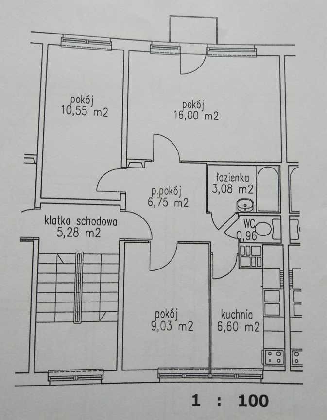 Mieszkanie 3-pokojowe Bydgoszcz Kapuściska, ul. Szpitalna