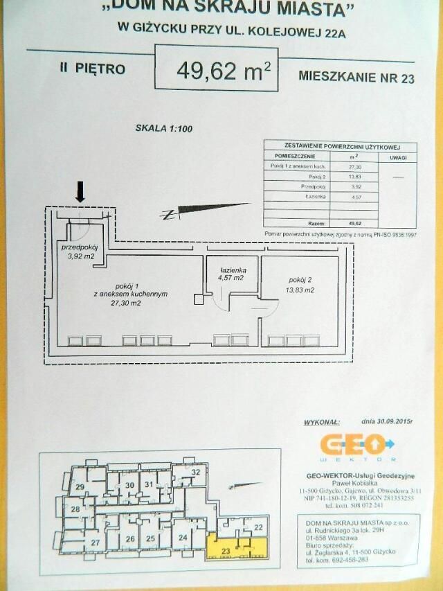 Mieszkanie 3-pokojowe Giżycko, ul. Kolejowa. Zdjęcie 9