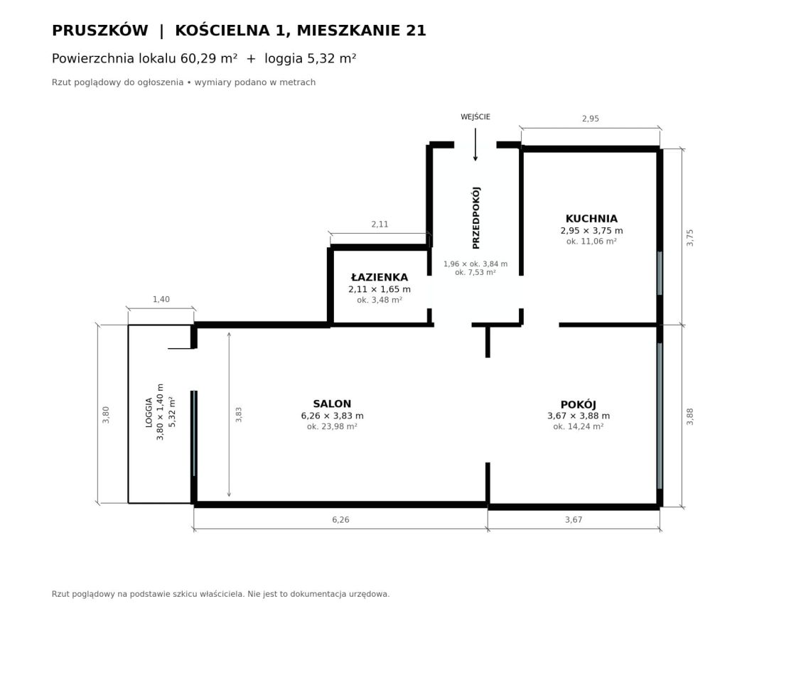 Mieszkanie 2-pokojowe Pruszków, ul. Kościelna. Zdjęcie 14