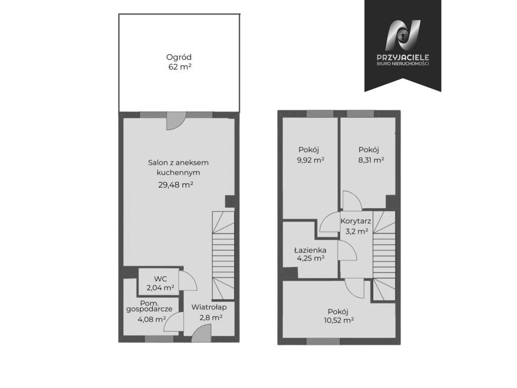 dom szeregowy, 4 pokoje Straszyn. Zdjęcie 17