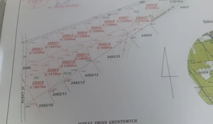 Działka budowlana Sobolew, ul. Leśna