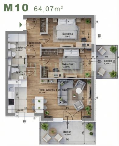 Mieszkanie 3-pokojowe Kraków Czyżyny, ul. Śliwkowa. Zdjęcie 1