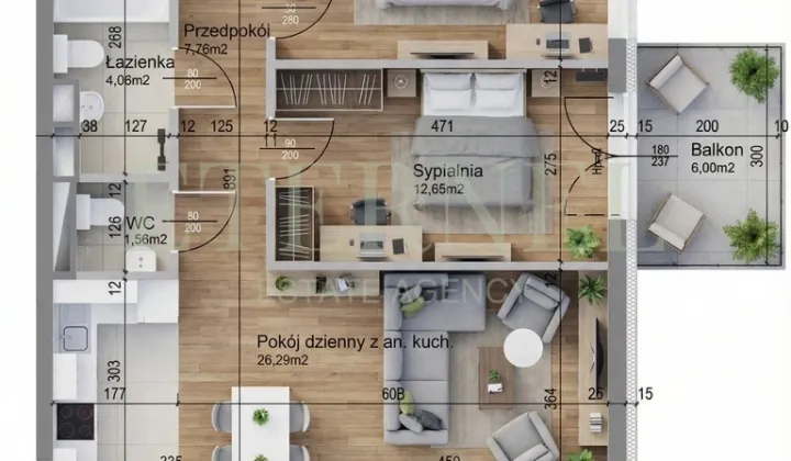 Mieszkanie 3-pokojowe Kraków Czyżyny, ul. Śliwkowa