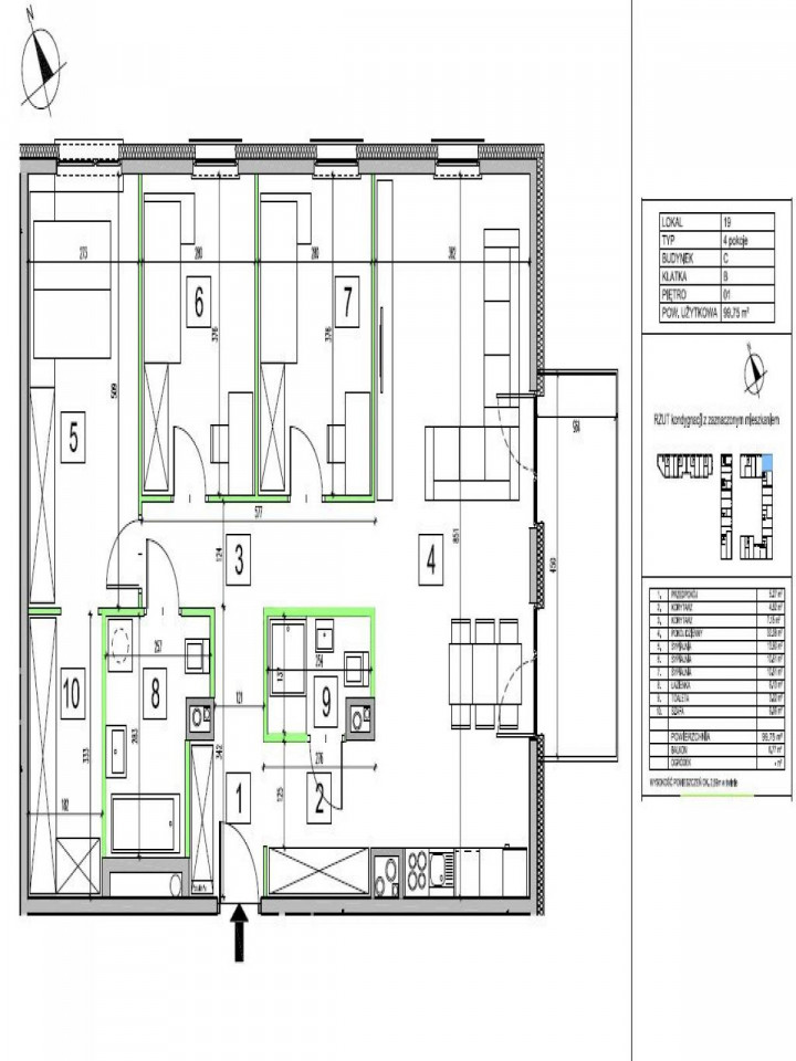 Mieszkanie 4-pokojowe Pruszków Centrum, Prusa. Zdjęcie 9