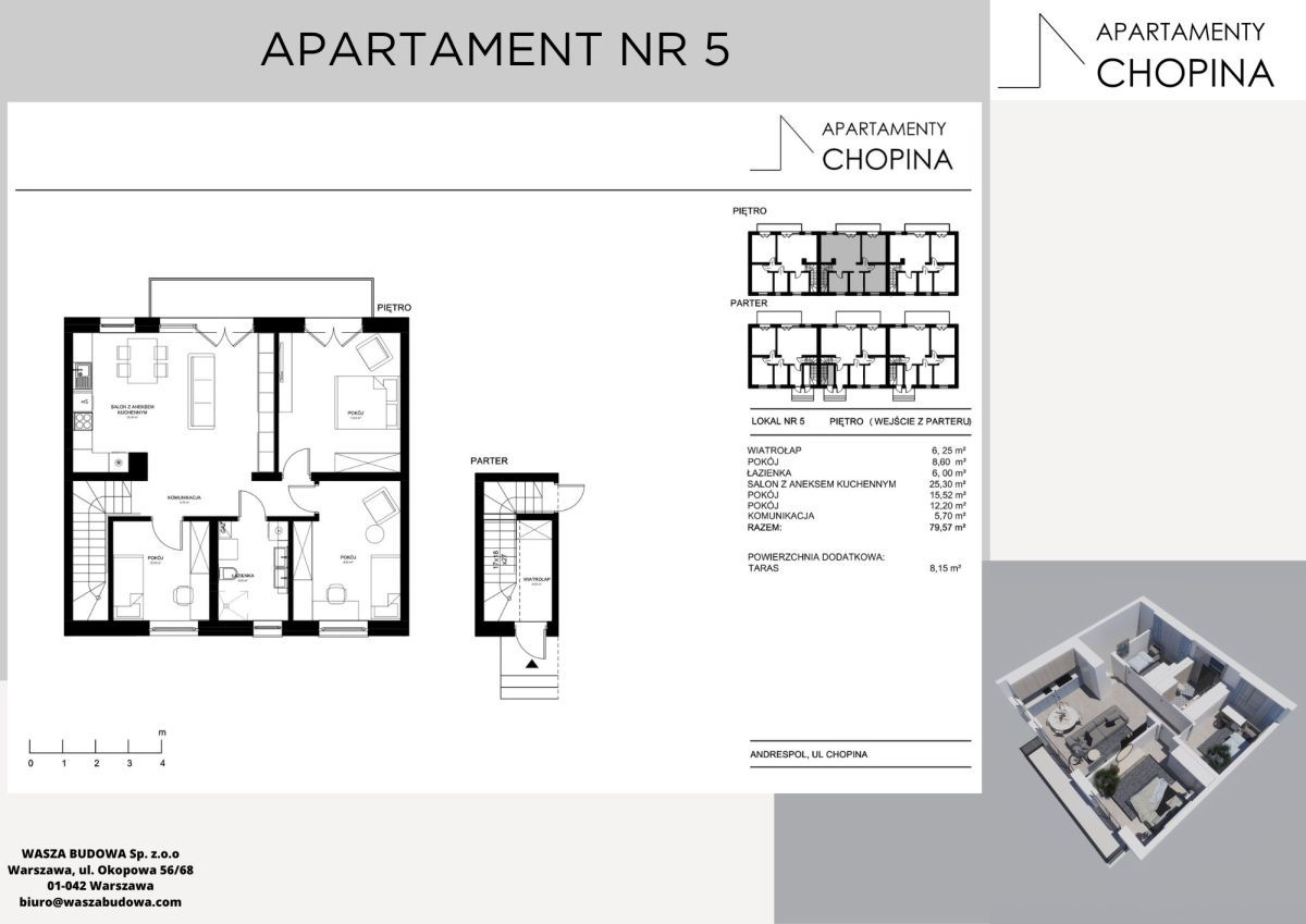 Mieszkanie 4-pokojowe Andrespol, ul. Fryderyka Chopina. Zdjęcie 4