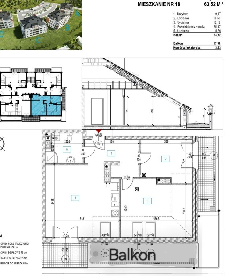 Mieszkanie 3-pokojowe Czarnków, ul. Lawendowa. Zdjęcie 8