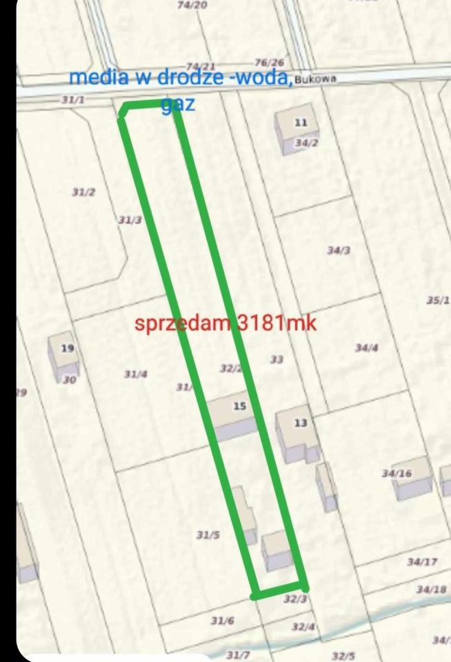 Działka budowlana Jedlicze B, ul. Bukowa. Zdjęcie 2