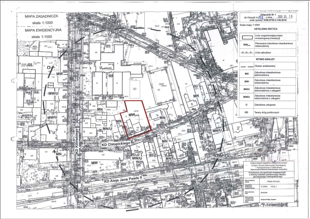 Działka inwestycyjna Częstochowa Trzech Wieszczów, ul. Chłopickiego
